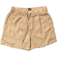 Tencel - Women Shorts GAP Womens Tencel Relaxed Shorts Beige Linen