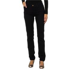 Armani Women Trousers Armani Womens Long stretch fabric pants 6Y5J18-5DXIZ Blue Cotton Waist