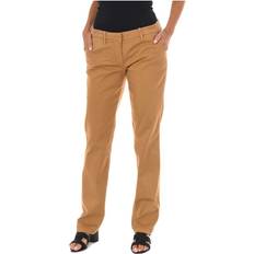 Met Womens Long Chinese style pants with straight hems 70DBF0028-G069 woman Beige Cotton Waist