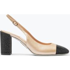 Rene Caovilla Kristen Nude And Black Slingback Woman