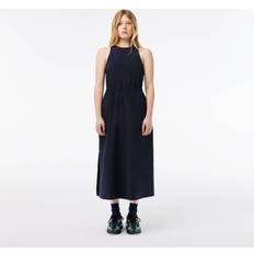 Lacoste Dam Klänningar Lacoste Ärmelloses rückenfreies Kleid Navy Blau