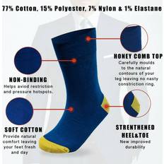 Gentle Grip MENS GENTLE GRIP SOCKS COLOURBURST AQUA Multicoloured