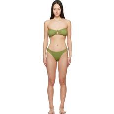 Damen - One Size Bikinioberteile Hunza G Khaki Gloria Bikini Metallic Moss UNI