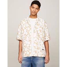 Natur Hemden Tommy Jeans Floral Print Relaxed Short Sleeve Shirt FLORAL AOP WHITE