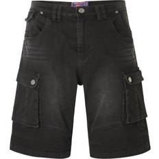 Kam Jeans Plus Ivan Denim Stretch Cargo Shorts Black Used Colour: