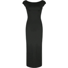 Shein SXY Women's Solid Color Backless Fish Tail Hem Dress