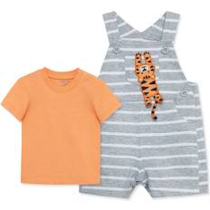 Little Me Baby Boys Tiger Shortall Gray