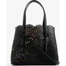 Alaia Noir Mina Wave 25 Laser-cut Leather Top-handle bag One Size