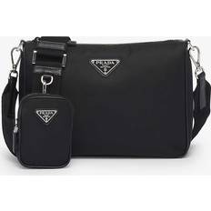 Prada Handbags Prada Black Re-Nylon Leather and Recycled-nylon Shoulder bag 1 Size