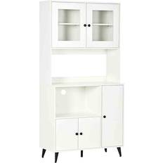 Cabinets Homcom Freestanding White Storage Cabinet 90x180cm