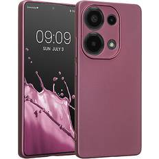 Kwmobile Handyhülle für xiaomi redmi note 13 pro 4g silikon case metallisch smartphone Metallic Lavendel 7,50 cm