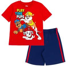 Other Sets Paw Patrol Chase Marshall Rubble Toddler Boys T-Shirt and Mesh Shorts Outfit Set Time Pups/Red 4T