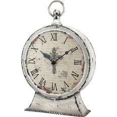 Stonebriar Collection SB-5119A White Table Clock 20.3cm