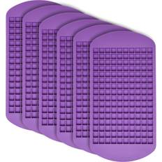 Purple Ice Cube Trays Wood Grip IDB Easy-Release Mini Silicone Ice Cube Tray