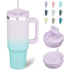 BJPKPK Stainless Steel Tumbler With Handle 40 oz Travel Mug