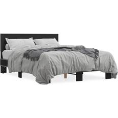 Senge & Madrasser vidaXL Sengestel 120x200 cm Konstrueret Træ og Metal Sort Sengeramme