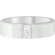 Jewelry Haus of Brilliance 14KT White Gold 0.25 ct.TDW Princess Cut Gent Diamond Band G-H VS1-VS2