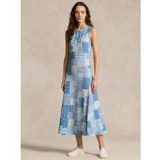 Polo Ralph Lauren Dresses on sale Polo Ralph Lauren Patchwork Print Midi Dress, Blue