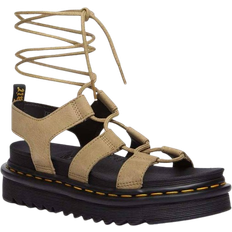 Beige - Schnürung Sandalen Dr. Martens Nartilla Gladiator Sandals - Savannah Tan/Tumbled Nubuck