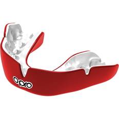 Martial Arts Protection OPRO Instant Custom-Fit Mouth Guard, Dentist Mouthguard, Revolutionary Fitting Technology for Ultimate Comfort, Protection and Fit for Football, Wrestling, Boxing, Hockey Red, Adult