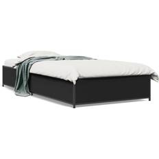 Sängar & Madrasser vidaXL svart 75x190 konstruerat trä Sängram
