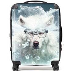 White Suitcases Warren Reed Wolf With Splashart Suitcase