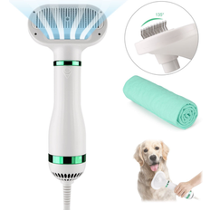 Ownpets in 1 Pet Hair Dryer Portable Dog Grooming Blower with Slicker Brush, Adjustable