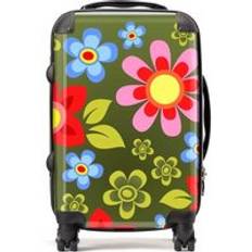 Luggage Warren Reed And Blue Flowers Suitcase Green Cabin