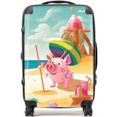 Hard - Yellow Suitcases Warren Reed On A Beach Holiday Suitcase Yellow