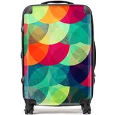 Luggage Warren Reed Grunge Circle Pattern Suitcase