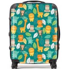 Luggage Warren Reed Jungle Animals Suitcase Green