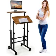 Casart 2-Tier Adjustable Mobile Sit Writing Desk