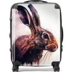 Luggage Warren Reed Face Splashart Suitcase Brown