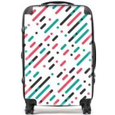 Luggage Warren Reed Coloured Diagonal Lines Suitcase