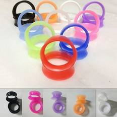 Silicone Earrings Jiaroswwei Pcs Soft Silicone Ear Flesh Tunnels Plug Stretcher Piercing Gauge Earrings