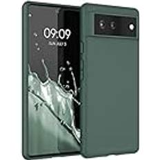 Kwmobile Case Compatible with Google Pixel 6 Case Soft Slim Protective TPU Silicone Cover Forest Green