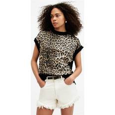 AllSaints Women Tank Tops AllSaints Marti Leopard Print Sleeveless Tank Top