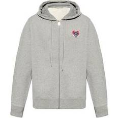 Moncler Trøjer Moncler Cardigan À Capuche Zippé À Logo - Gris