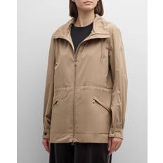 Moncler Tøj på tilbud Moncler Uld Kort Parka Jakke - Beige
