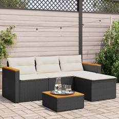Soffgrupp 3+2+1 vidaXL Soffgrupp För Trädgård Med Dynor 3 Delar Loungeset, 1 Bord inkl. 2 Soffor