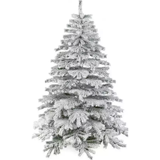 Premier Flocked Mountain Pine Green/White Christmas Tree 213.4cm