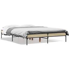 Sängar & Madrasser vidaXL sonoma-ek 135x190 konstruerat Sängram