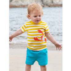 Organic Cotton Other Sets Frugi Baby Organic Cotton Easy On T-Shirt & Shorts Set, Dandelion Stripe/Lobster