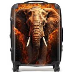 Luggage Warren Reed Elephant and fire Suitcase