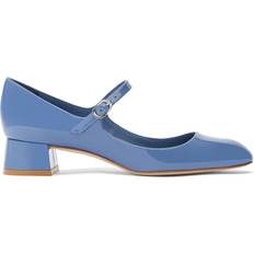 Steel Heels & Pumps Stuart Weitzman VIVIENNE MARY JANE, PUMPS AND SLINGBACK, BLUE STEEL, PATENT