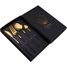 1 pcs Cutlery Sets HOD Health & Home Black Gold Cutlery Set 4pcs