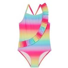 Bathing Suits Accessorize Girls Ombre Swimsuit Pastel Multi, Multi, Age: 11-12 Years, Women Print age: 11-12 YEARS