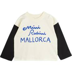 Natur T-shirts Barnkläder Mini Rodini GOTS Mallorca Långärmad T-shirt Naturvit