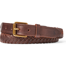 Polo Ralph Lauren Belts Polo Ralph Lauren Braided Leather Belt Chocolate Russet