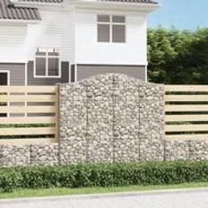 Berkfield Home Arched Gabion Baskets 2 Galvanised Iron